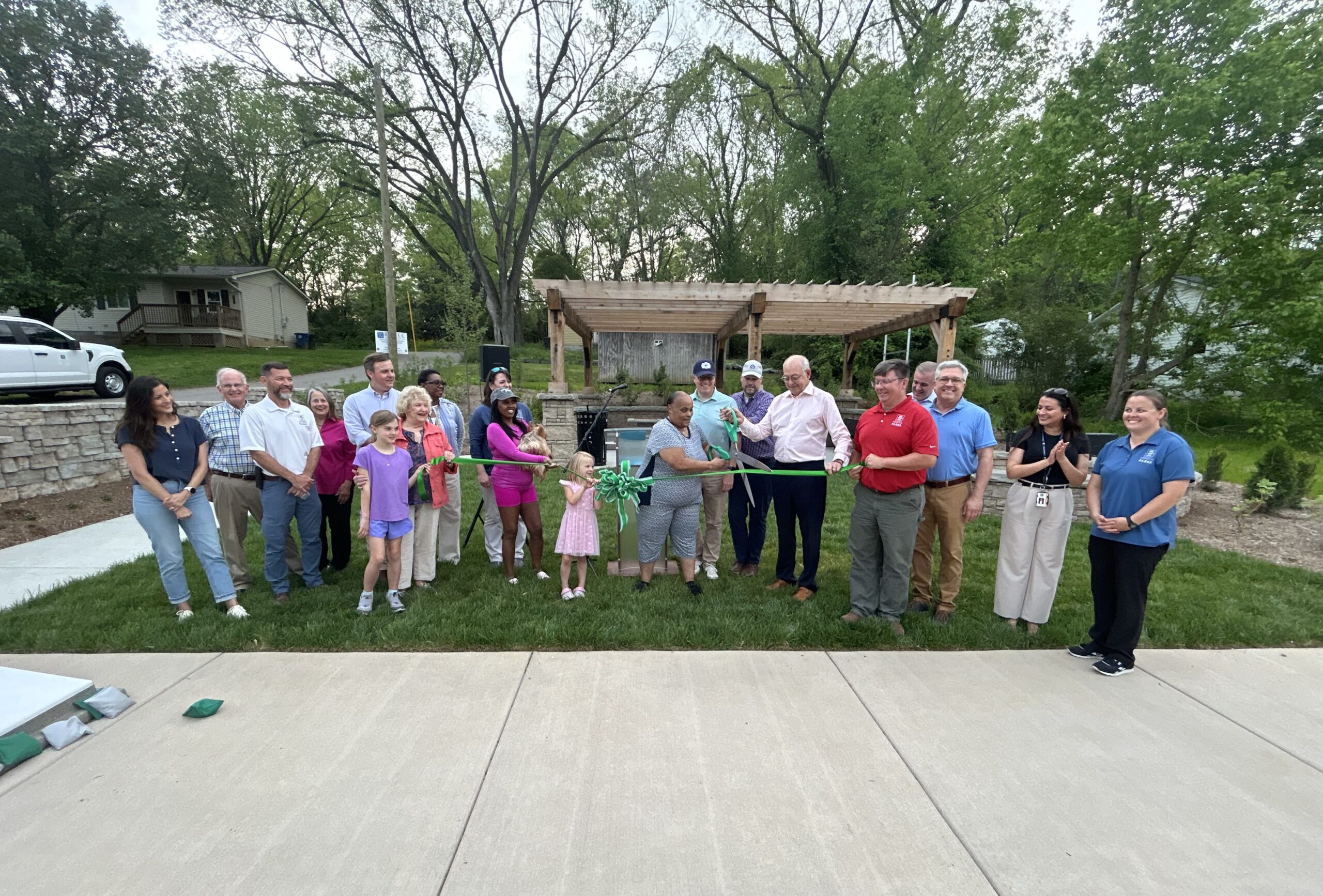 City Officials Cut Ribbon on Thompson Alley Neighborhood Park.