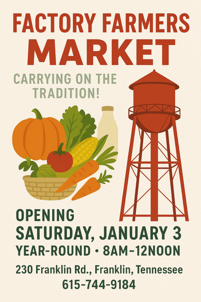 Factory Farmers Market at The Factory at Franklin in Franklin, TN.