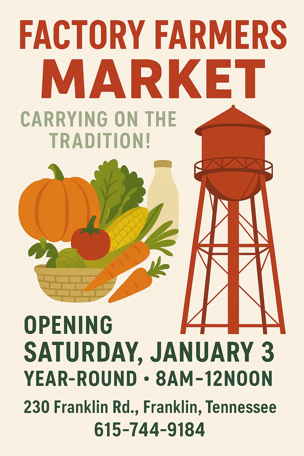 Factory Farmers Market at The Factory at Franklin in Franklin, TN.