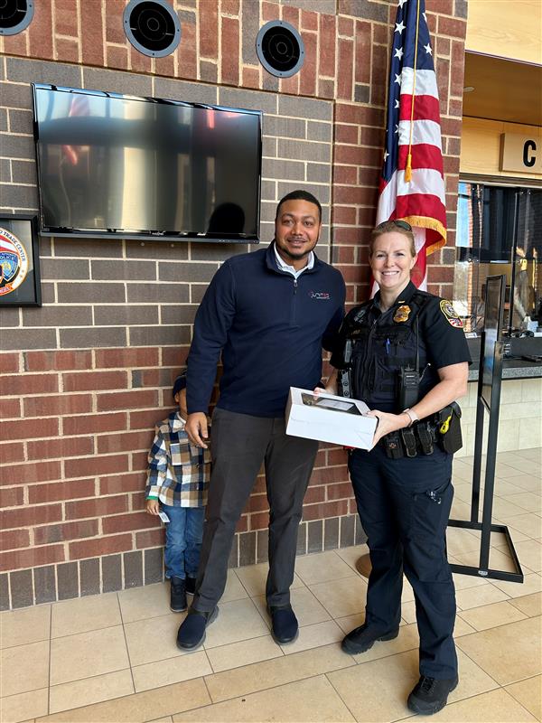 Franklin Police Department_ Law Enforcement Day, D'Mareo's visit to the Franklin Police Dept. on Thursday, January 9 provided by United Communications.