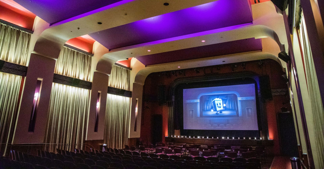 Franklin Theatre in downtown Franklin, interior stage and seating.