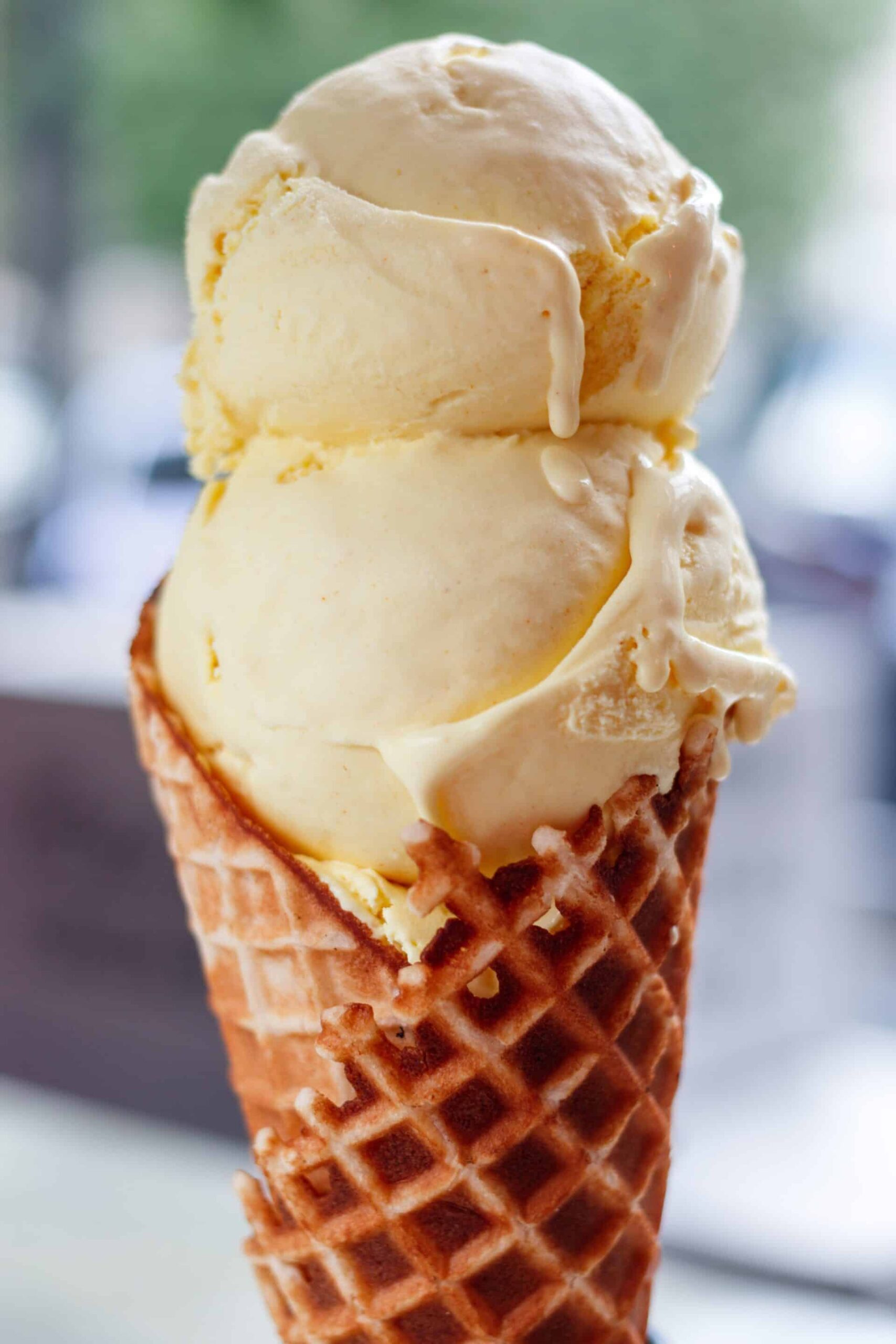 Hattie Janes Creamery ice cream Franklin TN and Middle TN -Lemon Sherbert Cone.