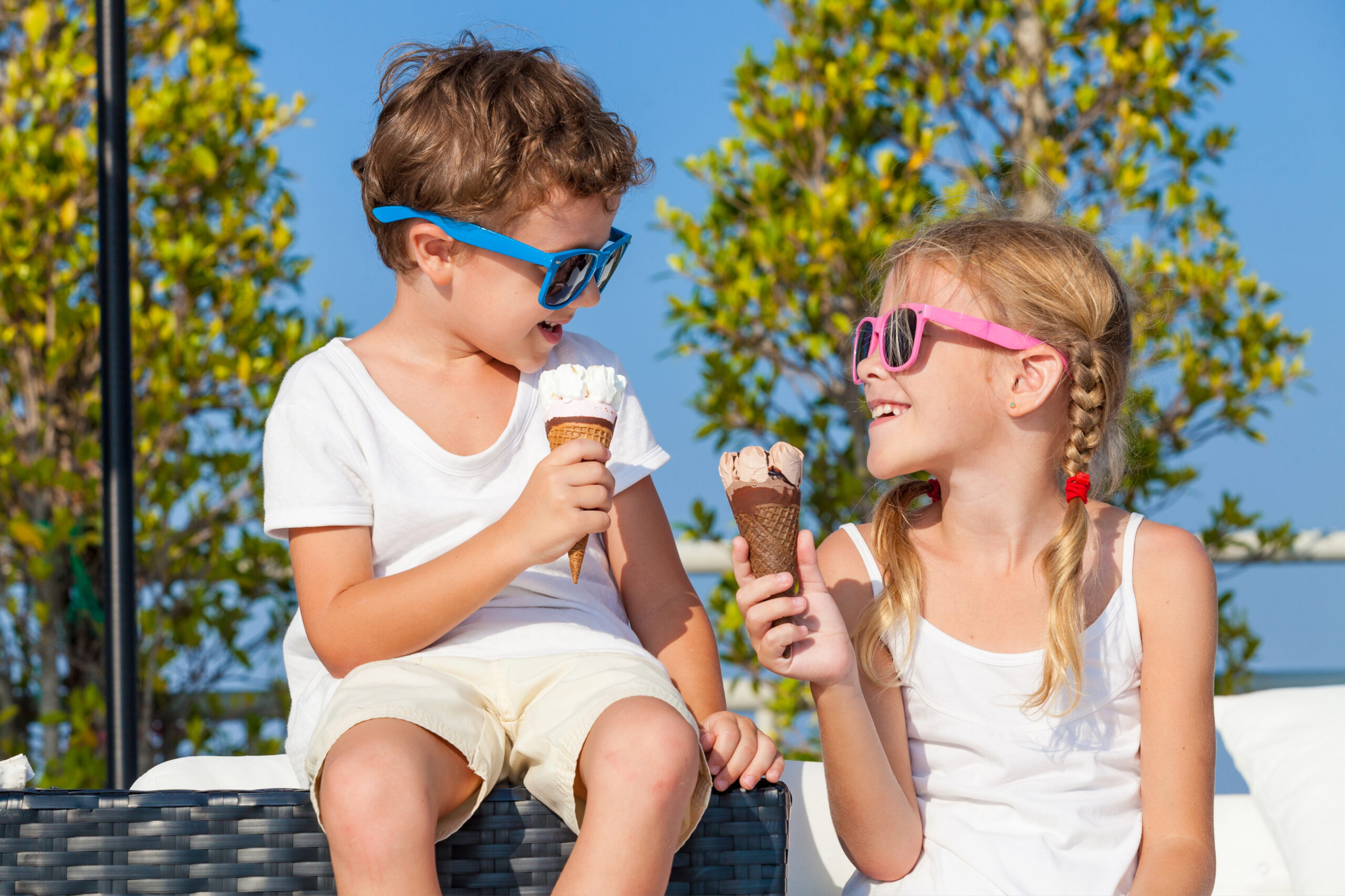 Kids eating ice cream cones in Franklin, Tenn.