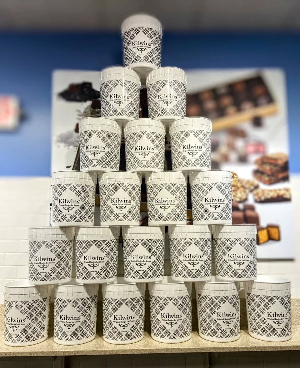 Kilwins Chocolate and Ice Cream Shop in Downtown Franklin_Ice Cream Buckets.