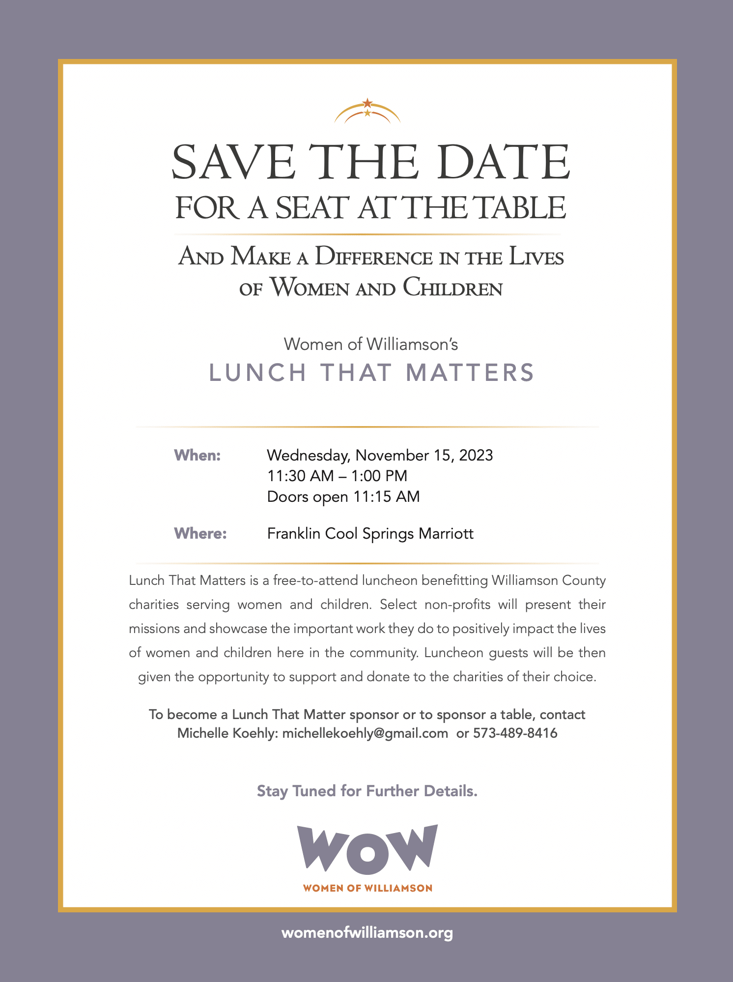 Lunch That Matters Event Franklin TN