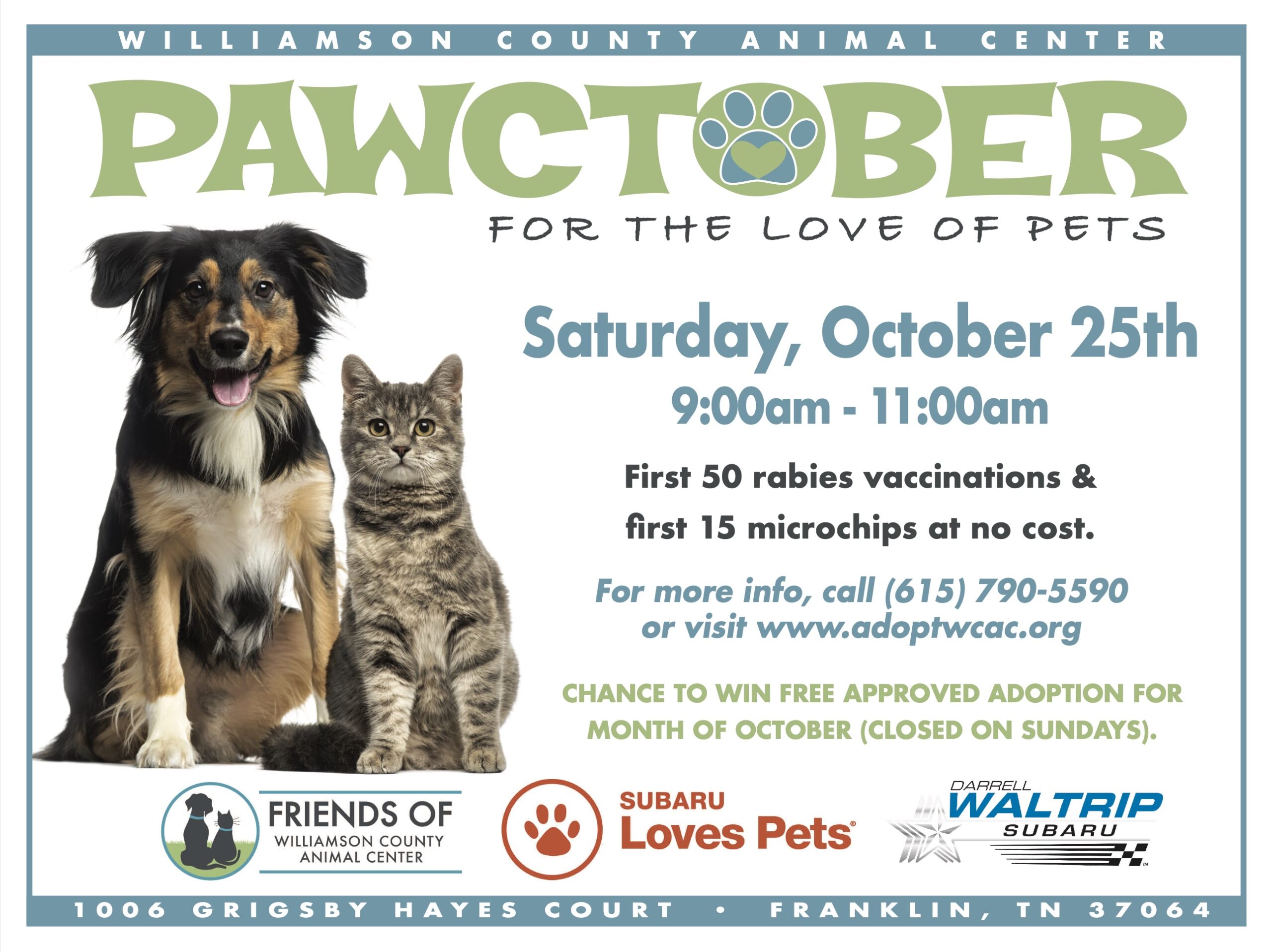 Pawctober event in Franklin, TN, Williamson County Animal Center_WCAC.