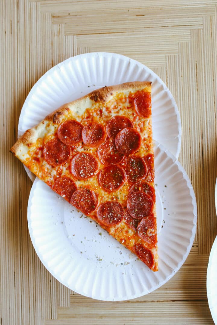 Pizza slice from Five Points Pizza restaurant in Nashville, TN, Five Points Pizza was named Best Pizza in Nashville by Nashville Lifestyles Magazine and has been voted Best Pizza in Nashville by the Nashville Scene Readers Poll every year since it opened. In 2014.