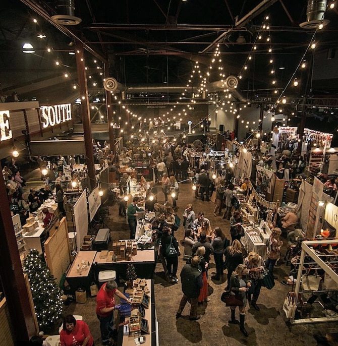 Shopping in Franklin, TN at the Made South Holiday Market in downtown Franklin, inside The Factory at Franklin.