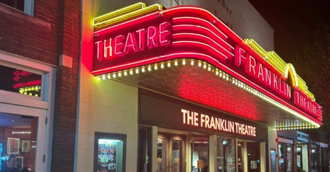 The Franklin Theatre in downtown Franklin, Marquee.