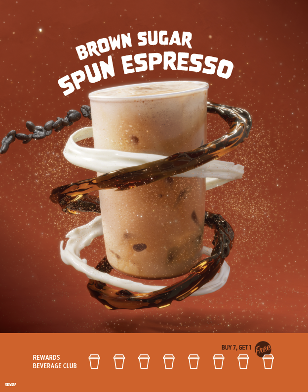White Bison Coffee in Franklin, Brentwood and Nashville is serving Iced Brown Sugar Spun Espresso.