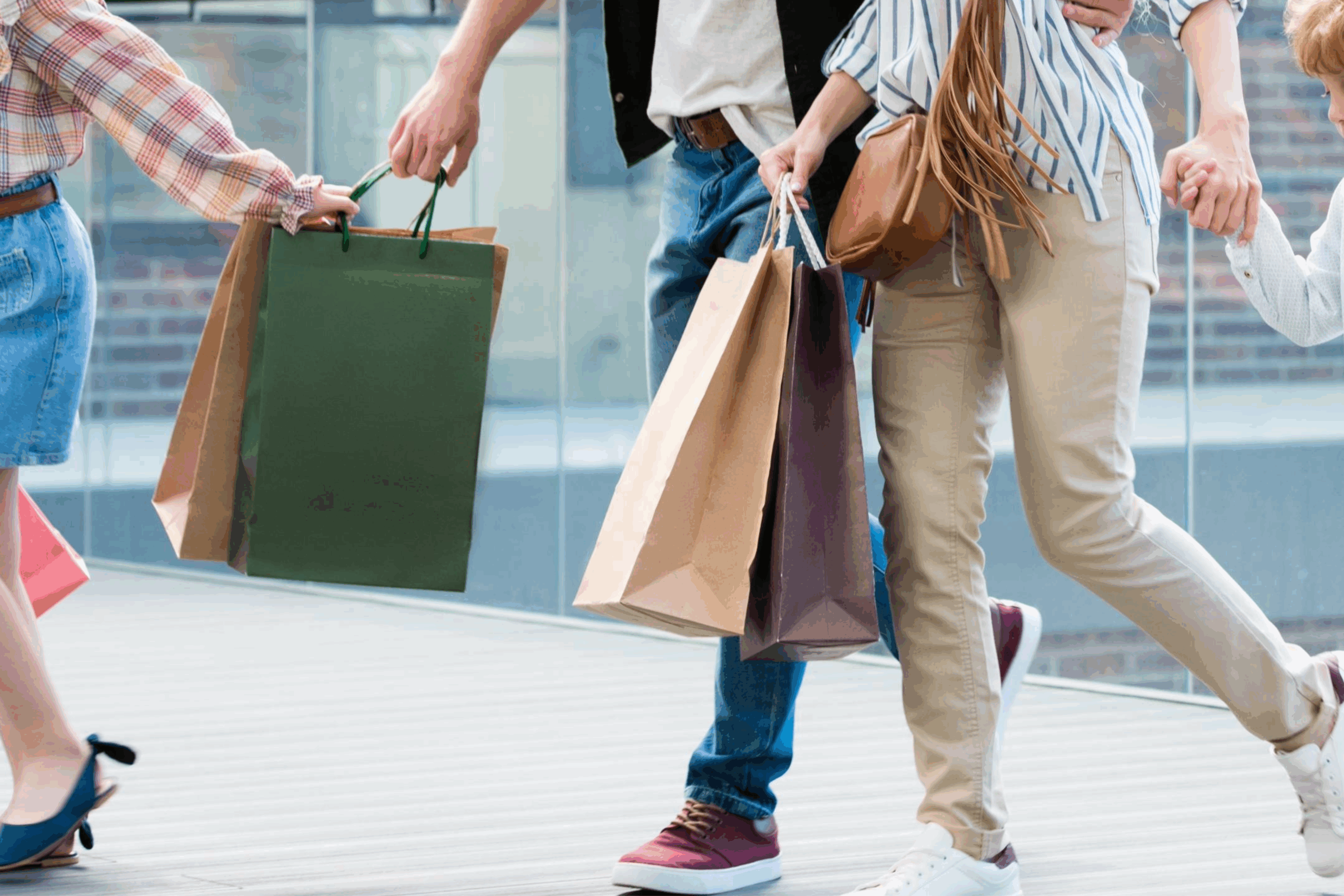 A family shops for good deals, budget-friendly, in Franklin and Williamson County, Tennessee.